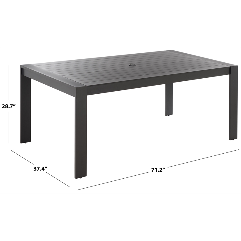 Safavieh Fash Aluminum Dining Table  in Black