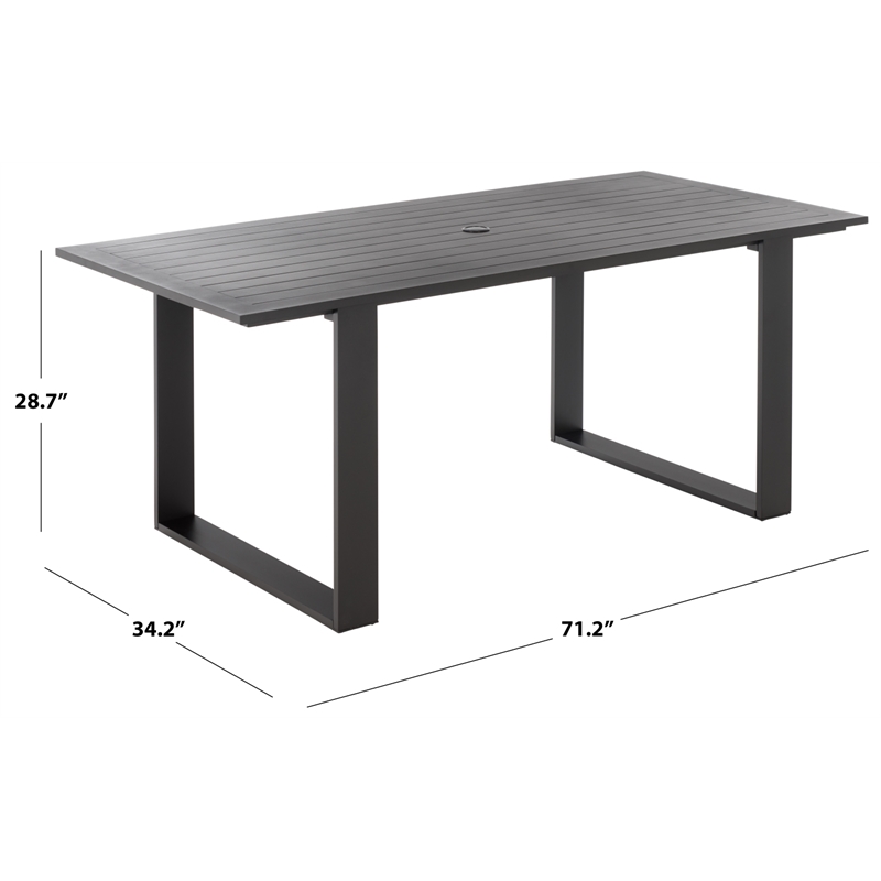 Safavieh Fash Aluminum Dining Table  in Black