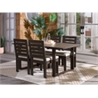 Safavieh Fash Aluminum Dining Table  in Brown