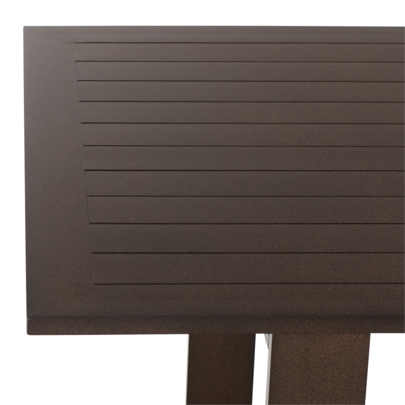 Safavieh Fash Aluminum Dining Table  in Brown