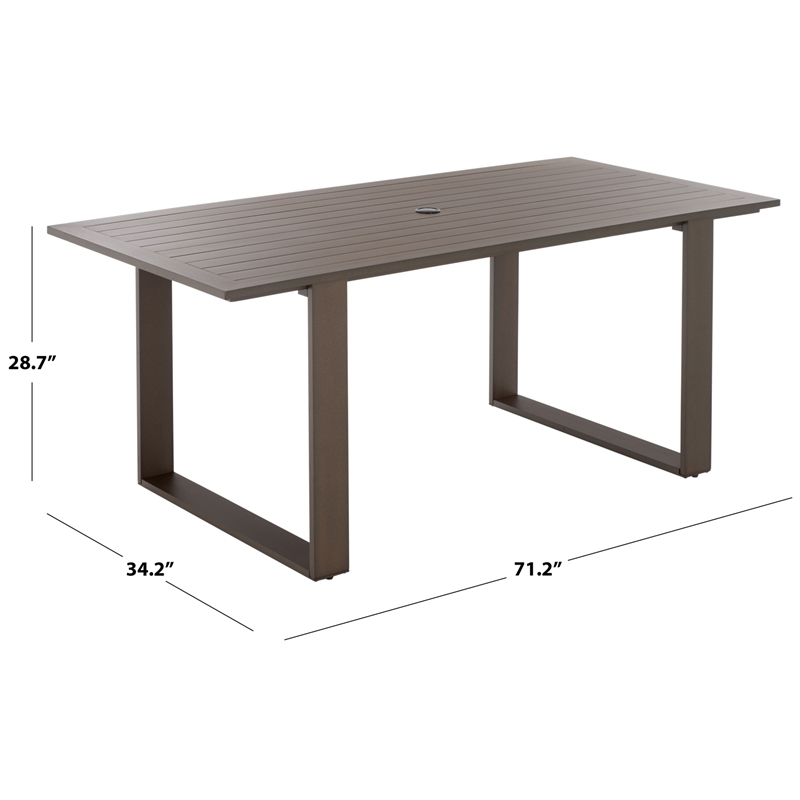 Safavieh Fash Aluminum Dining Table  in Brown