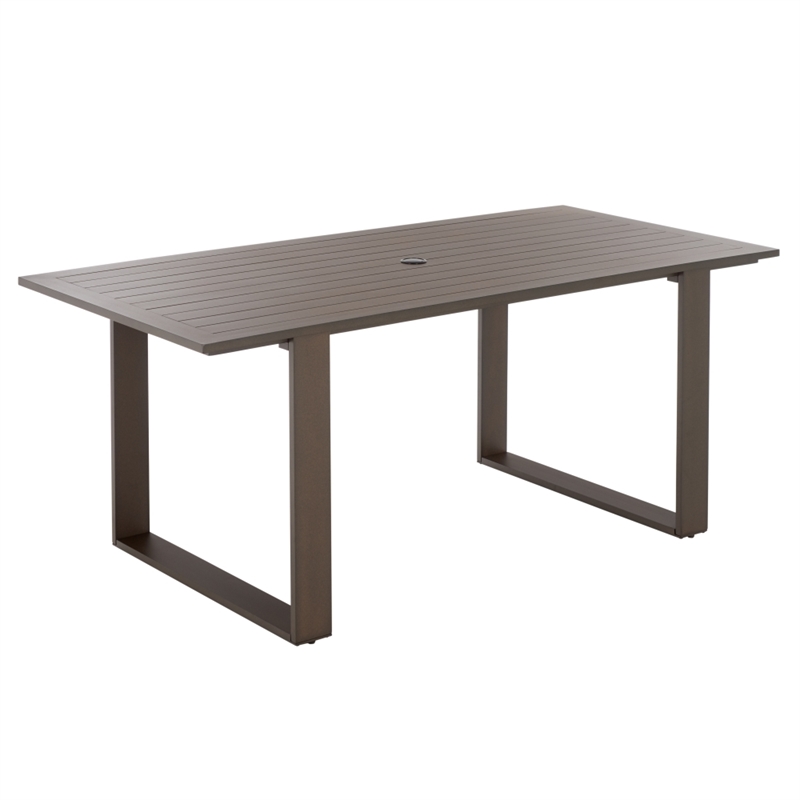 Safavieh Fash Aluminum Dining Table  in Brown