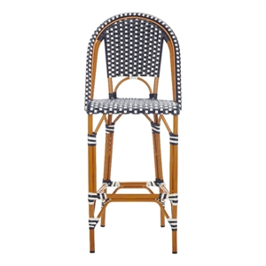 Safavieh California Metal Bar Stool in Navy / White