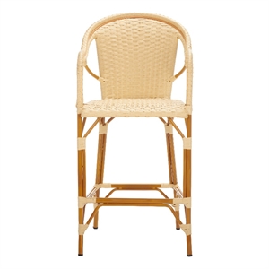 Safavieh California Metal Bar Stool w/ Arms in Natural