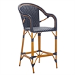 Safavieh California Metal Bar Stool w/ Arms in Navy