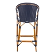 Safavieh California Metal Bar Stool w/ Arms in Navy
