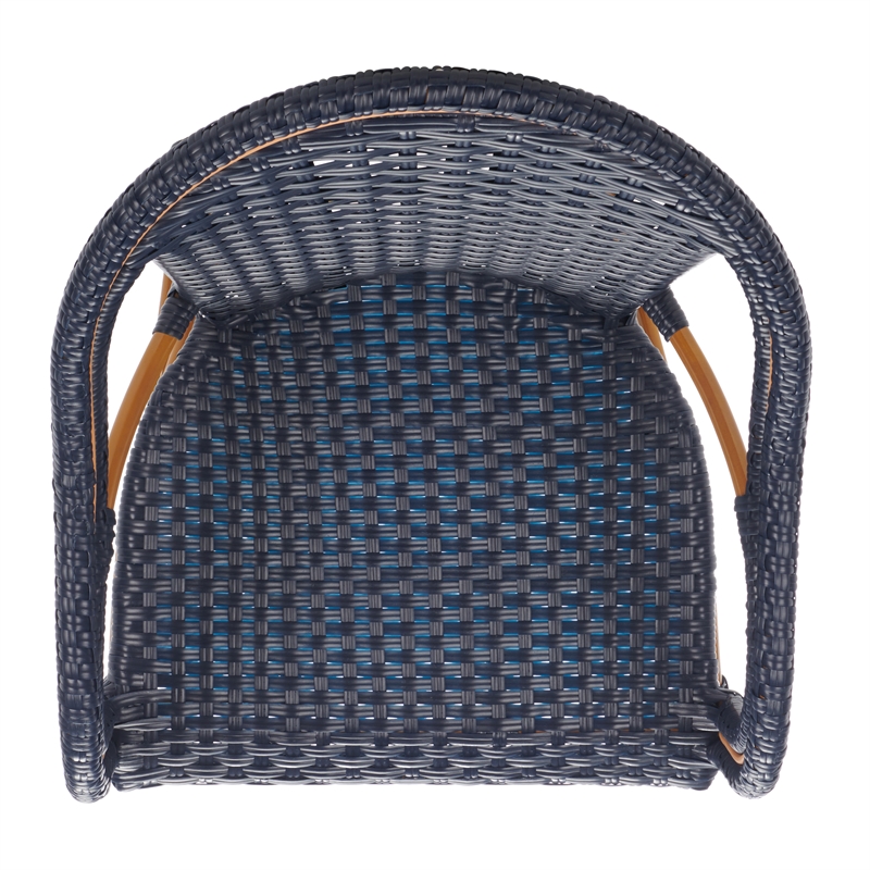 Safavieh California Metal Bar Stool w/ Arms in Navy