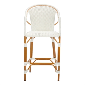 Safavieh California Metal Bar Stool w/ Arms in White