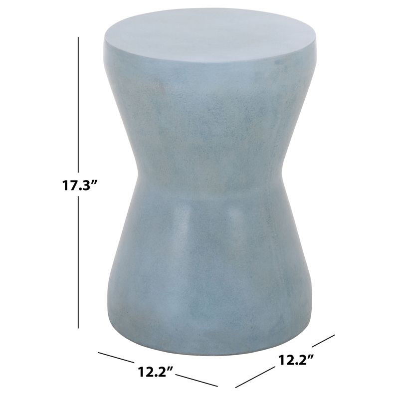 Safavieh Torre In/Outdoor Concrete Accent Stool in Blue