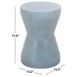 Safavieh Torre In/Outdoor Concrete Accent Stool in Blue