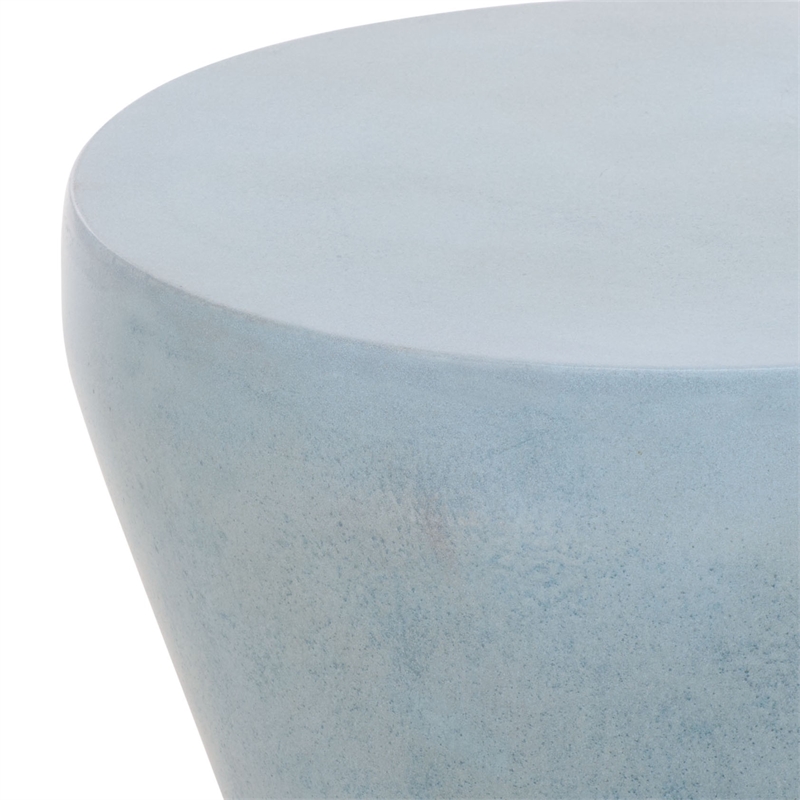 Safavieh Torre In/Outdoor Concrete Accent Stool in Blue