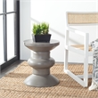 Safavieh Jiraiya Concrete Accent Stool  in Dark Gray