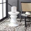 Safavieh Katara Concrete Accent Stool in Ivory