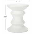 Safavieh Katara Concrete Accent Stool in Ivory