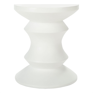 Safavieh Katara Concrete Accent Stool in Ivory