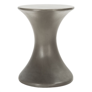 Safavieh Kavita Concrete Accent Stool  in Dark Gray