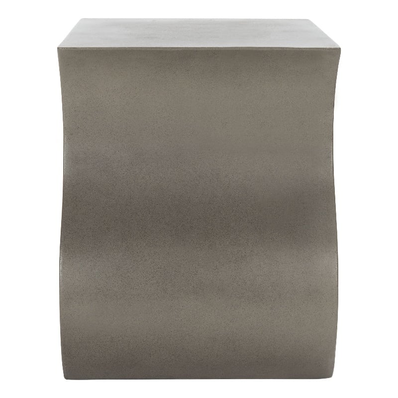 Safavieh Mazza Concrete Accent Stool  in Dark Gray