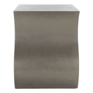 Safavieh Mazza Concrete Accent Stool  in Dark Gray