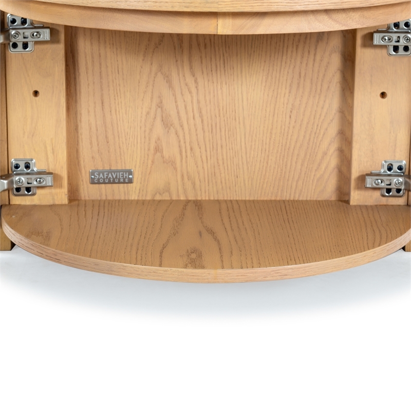 Safavieh Shelbie Reeded Oval Wood Coffee Table in Oak
