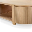 Safavieh Shelbie Reeded Oval Wood Coffee Table in Oak