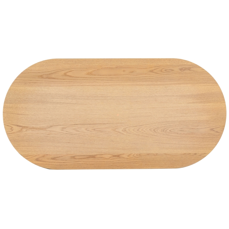 Safavieh Shelbie Reeded Oval Wood Coffee Table in Oak