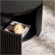 Safavieh Shelbie Reeded Oval Wood Coffee Table in Black