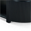 Safavieh Shelbie Reeded Oval Wood Coffee Table in Black