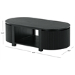 Safavieh Shelbie Reeded Oval Wood Coffee Table in Black