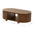 Safavieh Shelbie Reeded Oval Wood Coffee Table in Oak