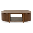 Safavieh Shelbie Reeded Oval Wood Coffee Table in Oak