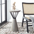 Safavieh Akiko Concrete Accent Table  in Dark Gray