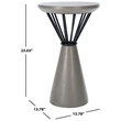 Safavieh Akiko Concrete Accent Table  in Dark Gray