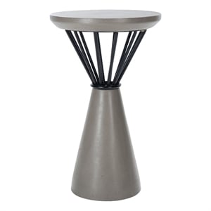 Safavieh Akiko Concrete Accent Table  in Dark Gray