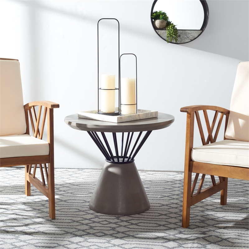 Safavieh Darien Concrete Coffee Table  in Dark Gray