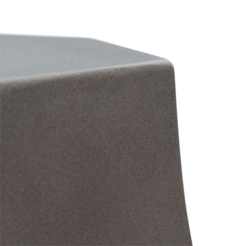 Safavieh Klaudia Concrete Accent Table  in Dark Gray