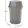 Safavieh Klaudia Concrete Accent Table  in Dark Gray