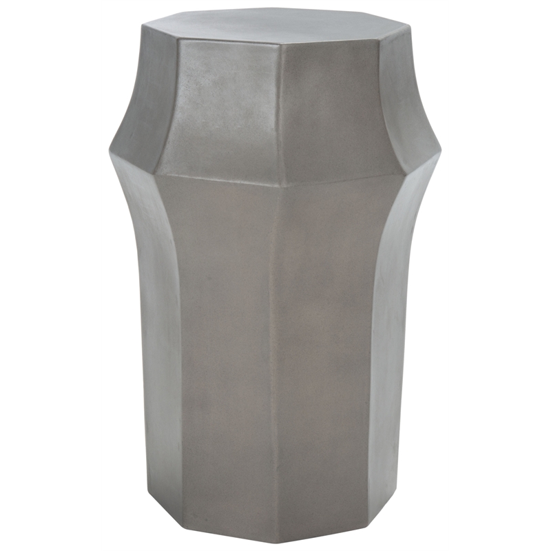 Safavieh Klaudia Concrete Accent Table  in Dark Gray
