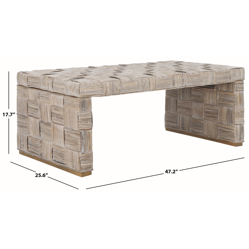 Safavieh Adkin Rattan Coffee Table  in White