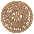 Safavieh Grimson Small Bowed Rattan Coffee Table in Gray / White
