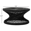 Safavieh Grimson Large Rattan Bowed Coffee Table in Black