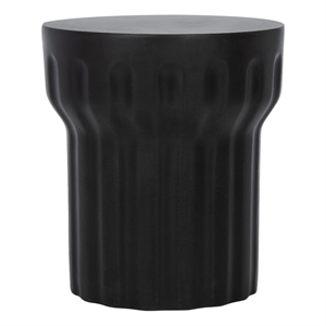 Safavieh Vesta In/Outdoor  Concrete Accent Stool in Black