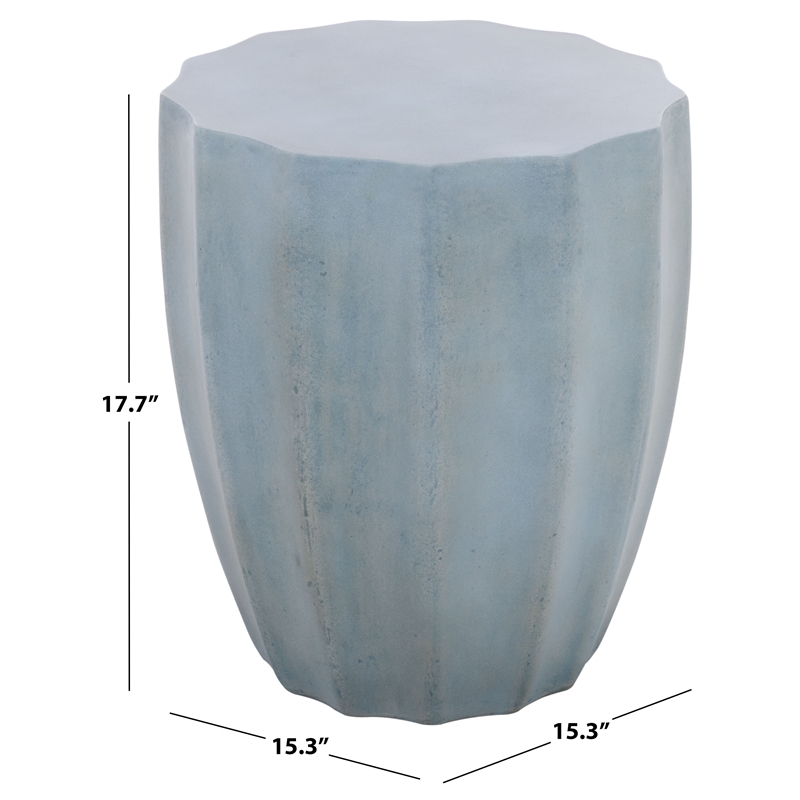 Safavieh Jaslyn In/Outdoor Concrete Accent Stool  in Blue