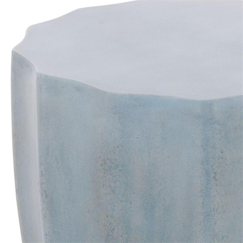 Safavieh Jaslyn In/Outdoor Concrete Accent Stool  in Blue