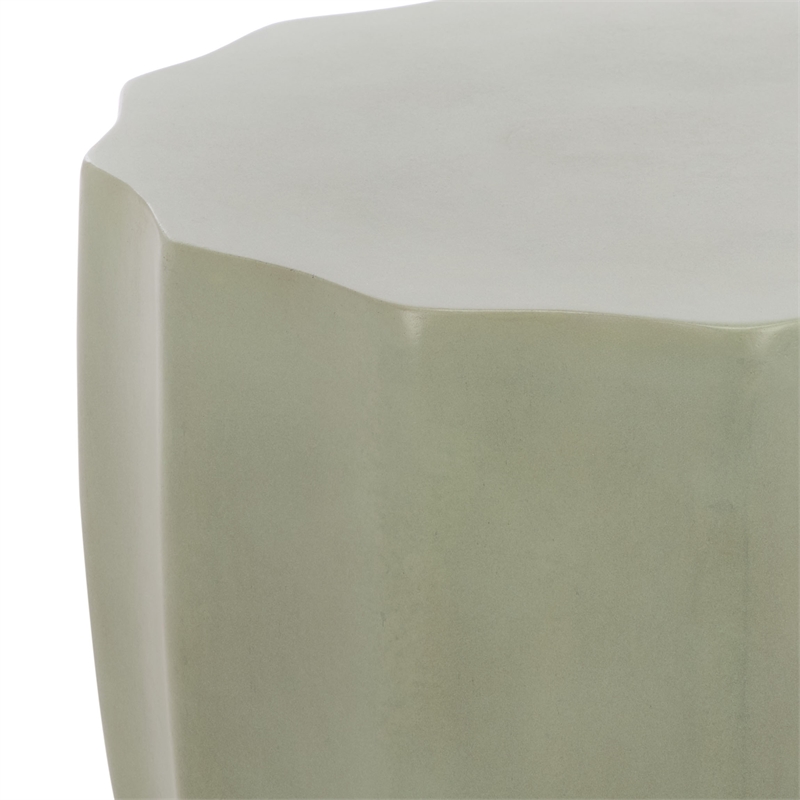 Safavieh Jaslyn In/Outdoor Concrete Accent Stool in Sage