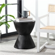Safavieh Athena In/Outdoor Concrete Accent Stool in Black