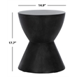 Safavieh Athena In/Outdoor Concrete Accent Stool in Black