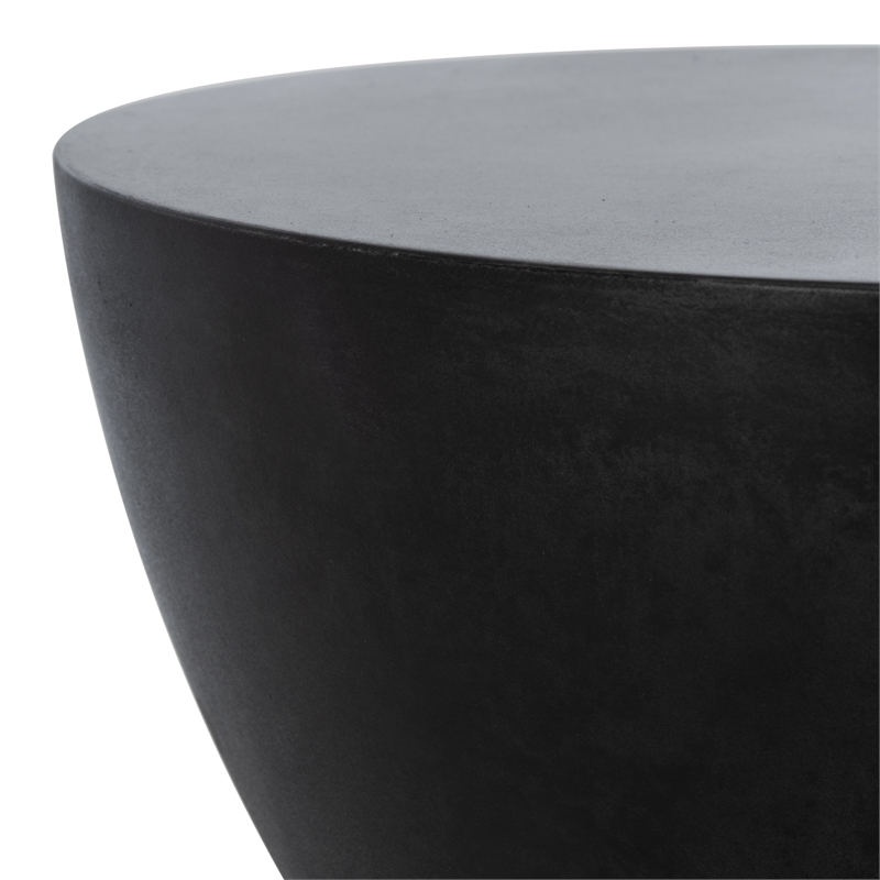 Safavieh Athena In/Outdoor Concrete Accent Stool in Black