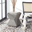 Safavieh Conan Concrete Accent Stool  in Dark Gray