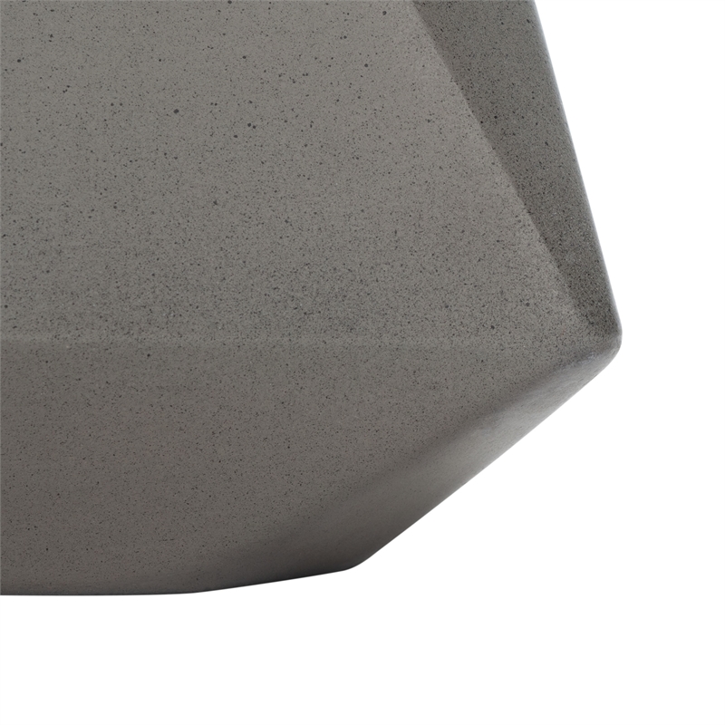 Safavieh Conan Concrete Accent Stool  in Dark Gray