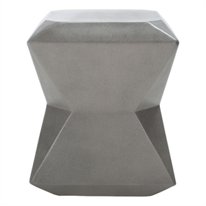 Safavieh Conan Concrete Accent Stool  in Dark Gray